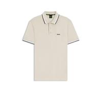 BOSS Mens Polo Shirt Short Sleeve Lifestyle Cotton Open White XXL
