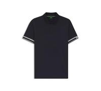 BOSS Mens Polo Zone Slim-fit Polo Shirt in Cotton with Striped Cuffs