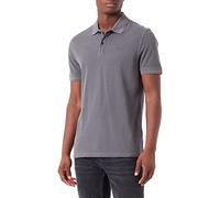 BOSS Men's Prime Cotton Pique Polo Shirt with Logo Print, Dark Grey, 3XL