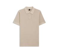 BOSS Men's Prime Cotton Pique Polo Shirt with Logo Print, Light Beige, 3XL