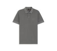 BOSS Cotton-piqué polo shirt with logo print - Style Prime, 50507813 Grey M