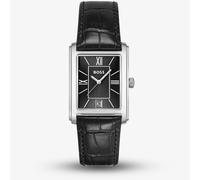 BOSS Mens Principle Rectangle Dial Black Leather Strap Watch 1514277