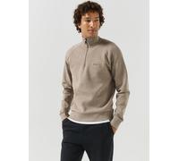 BOSS Mens Quarter Zip Funnel Neck Sweatshirt, Brown, Size S, Men Brown