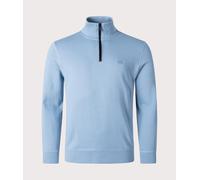 BOSS Mens Quarter Zip Zetrust Sweatshirt - Colour: 451 Light/Pastel Blue - Size: Large Large