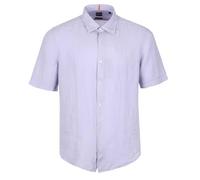 BOSS Mens Rash 2 M Short Sleeve Plain Shirt Open Purple 4XL