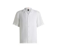 BOSS Mens Rayer M Regular-fit Shirt in Linen White