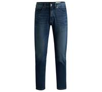 BOSS Mens RE.Maine BO Blue-Black Regular-fit Jeans in Soft-Motion Denim