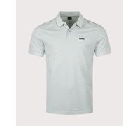 BOSS Mens Chip Pattern Polo Shirt - Colour: 447 Turquoise/Aqua - Size: Medium