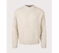 BOSS Mens Regular Fit Kableto Jumper - Colour: 271 Light Beige - Size: XL