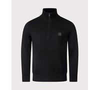 Boss Mens Zip Neck Sweater Long Sleeve Jumper Pullover Top Collared Cotton