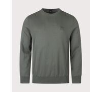 BOSS Cotton-blend sweater with logo patch - Style Kanovano_S, 50527583 Dark Green L