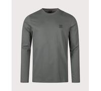 BOSS Mens Regular Fit Long Sleeve Tacks T-Shirt - Colour: 377 Open Green - Size: Medium