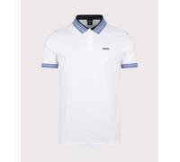BOSS Green PL_Member Mens Short Sleeve Polo Shirt - White 100