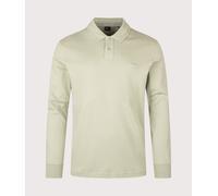 BOSS Mens Regular Fit Piqué Interlock Long Sleeve Polo Shirt - Colour: 370 Open Green - Size: Medium