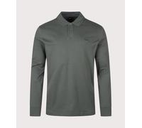 BOSS Mens Regular Fit Piqué Interlock Long Sleeve Polo Shirt - Colour: 377 Open Green - Size: Medium