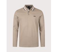 BOSS Mens Regular Fit Plisy Long Sleeve Polo Shirt - Colour: 336 Light/Pastel Green - Size: XXL