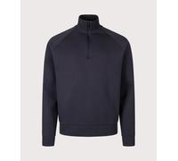 BOSS Mens Regular Fit Quarter Zip Sweatshirt - Colour: 402 Dark Blue - Size: Large