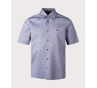 BOSS Mens Rash Short Sleeve Shirt - Colour: 418 Navy - Size: Large