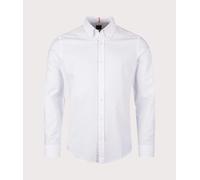 BOSS Mens Regular Fit Rickert M Shirt - Colour: 100 White - Size: Large