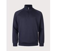 BOSS Mens Regular Fit Sense Quarter Zip Sweatshirt - Colour: 403 Dark Blue - Size: Large
