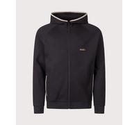 BOSS Mens Regular Fit Sense Zip Through Hoodie - Colour: 002 Black - Size: Medium