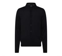Boss Mens Regular Fit Shirt in Virgin Wool in Dark Blue - Size Large