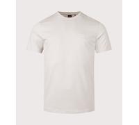 BOSS Orange Tales Mens Cotton-Jersey T-shirt With Logo Patch - Open Grey 070