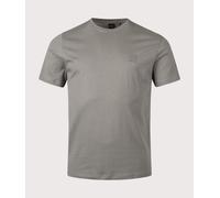 BOSS Mens Tales Logo-Patch T-Shirt in Cotton Jersey