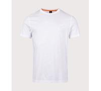 Boss Tegood 10240843 Orange Short Sleeve T-shirt White 2XL Men