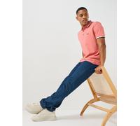 BOSS Men's Regular Fit Tipped Polo Shirt with Chest Logo Detail, Pink, Size 2Xl, Men Pink