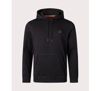 BOSS Cotton-terry Hoodie With Logo Patch Black