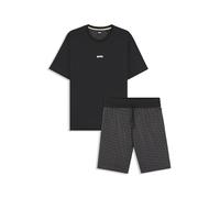 BOSS Mens Relax Short Set Gift-Boxed Pyjamas in Cotton with Logo and Monograms