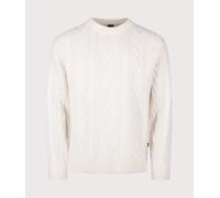 BOSS Mens Relaxed Fit Atreccio Jumper - Colour: 131 Open White - Size: Large