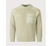 BOSS Mens Relaxed Fit Kalamaro Sweatshirt - Colour: 370 Open Green - Size: Medium