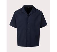 BOSS Mens Relaxed Fit Waffle Shirt - Colour: 404 Dark Blue - Size: XXL XXL