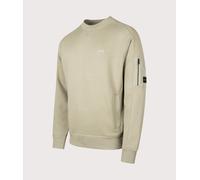 BOSS Mens Relaxed Fit We Mixed Sweatshirt - Colour: 370 Open Green - Size: Large