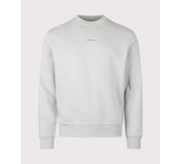 BOSS Mens Relaxed Fit WeSmall Crew Sweatshirt - Colour: 043 Silver - Size: XL XL