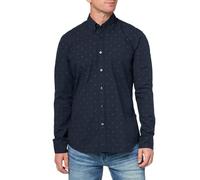 BOSS Men's Rickert Long Sleeve Oxford Shirt, Night, Large