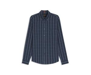 BOSS Mens Rickert M Regular-fit Shirt in Cotton Flannel
