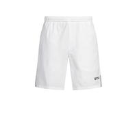 BOSS Mens S Atta Active Tennis Shorts in Quick-Dry Super-Stretch Fabric White