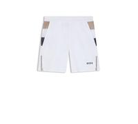 BOSS Active tennis shorts in stretch fabric with moisture management - Style S_T-Match 9 inch, 50541370 White XXXL