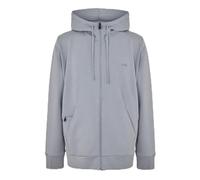 Boss Mens BOSS GREEN Full-Zip Hoodie with Adjustable Drawstring Hood - Streamlined Design S Grey
