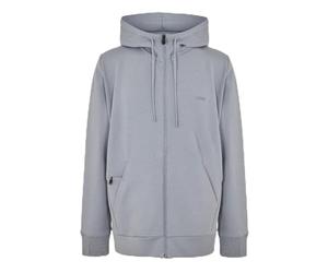 BOSS Mens Saggy Full Zip Hoodie With Adjustable Drawstring Dark Grey S