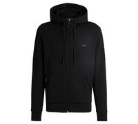 BOSS Stretch-cotton zip-up hoodie with logo print - Style Saggy, 50506161 Black XS