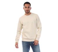 Boss Mens Salbo Logo Stretch Sweatshirt - Off White - L - Off White - 95% Cotton/5% Elastane