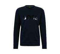 BOSS for man. 50501198 Sweatshirt Salbo Mirror navy (XL), Casual, Cotton, Long sleeve