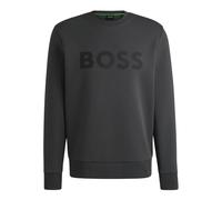 BOSS Men's Salbo Tape Logo Sweatshirt, Dark Grey27, M