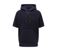 Boss Mens Sealy 09 Short Sleeve Hooded Sweatshirt in Navy - Blue Cotton - Size Small