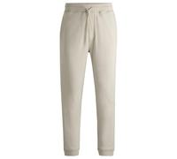 BOSS Mens Sestart Cotton-Terry Tracksuit Bottoms with Logo Patch