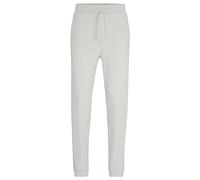 BOSS Mens Sestart Logo-patch tracksuit bottoms in cotton terry